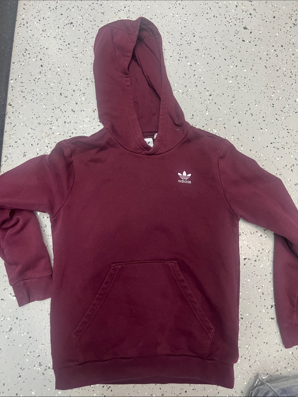 adidas Kids Burgundy Pullover Hoodie